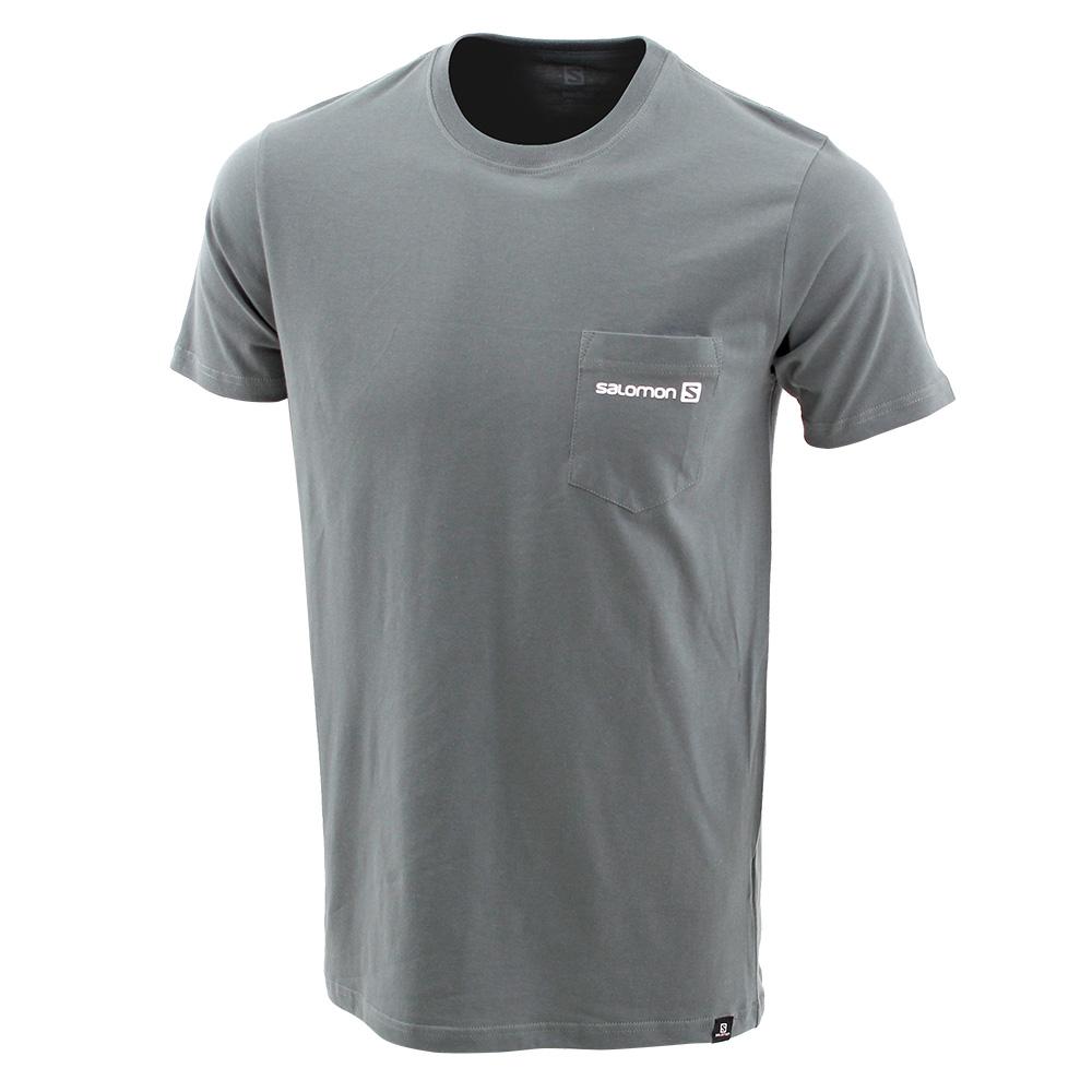 Salomon Singapore Mens T-shirts - UNDERWORLD SS M Green | 53124-DVSI